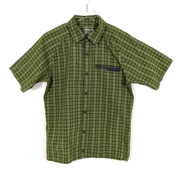 Merrell Men's Opti Wick Green Plaid Shirt Small - Picture 1 of 10
